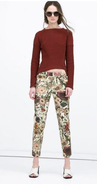 Zara Floral Print Trouser