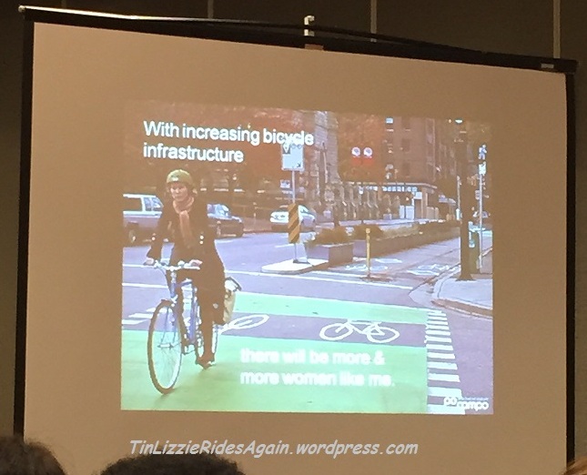 "With increasing bicycle infrastructure, there will be more & more women like me."